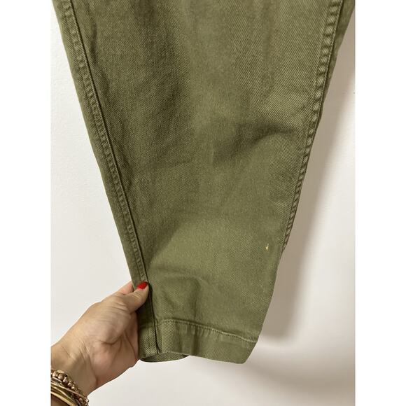 YMC Alva Skate Faded Green Trousers Size Small Loose Pants Cotton Twill - Picture 4 of 11